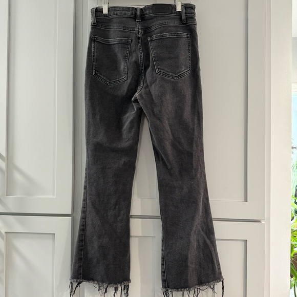 Revolve Pistola Washed Black Jeans with Distressed Split Hem size 27 - Picture 2 of 6